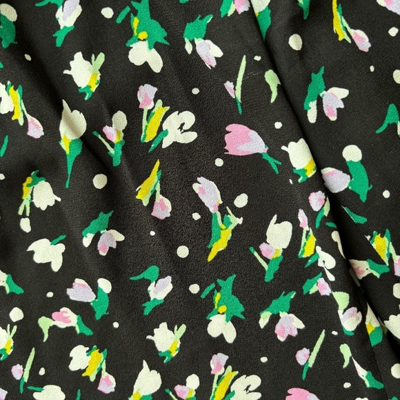 Halogen Floral Wide Leg Pants Women's Size S Petite - Picture 3 of 4